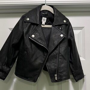 GAP Kids Black Biker Jacket 4T